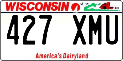 WI license plate 427XMU