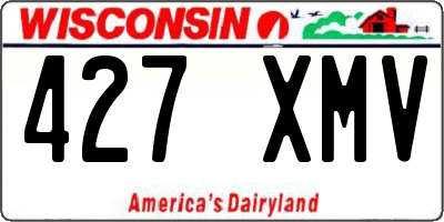 WI license plate 427XMV