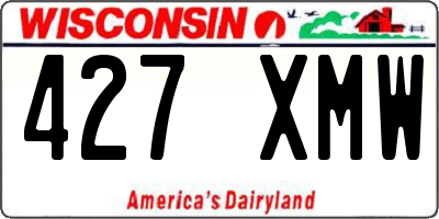 WI license plate 427XMW