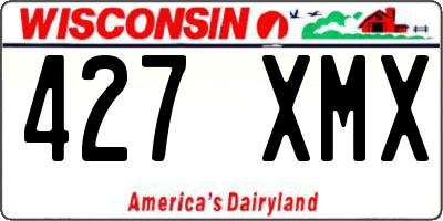 WI license plate 427XMX