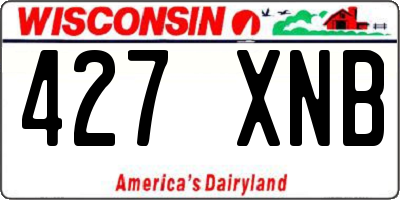 WI license plate 427XNB