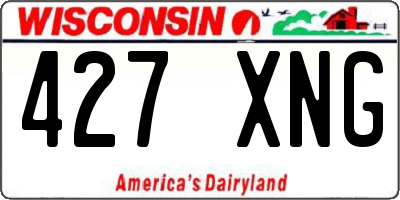 WI license plate 427XNG