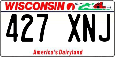 WI license plate 427XNJ