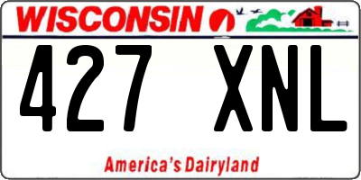 WI license plate 427XNL
