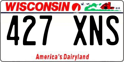 WI license plate 427XNS