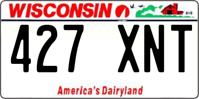 WI license plate 427XNT