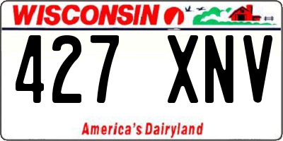 WI license plate 427XNV