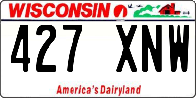 WI license plate 427XNW