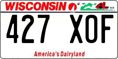 WI license plate 427XOF