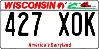 WI license plate 427XOK