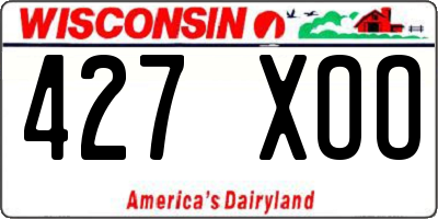 WI license plate 427XOO