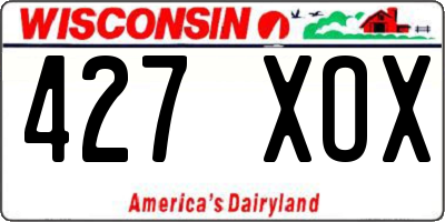 WI license plate 427XOX