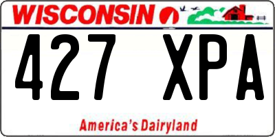 WI license plate 427XPA