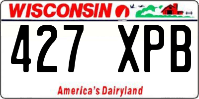 WI license plate 427XPB