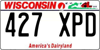 WI license plate 427XPD