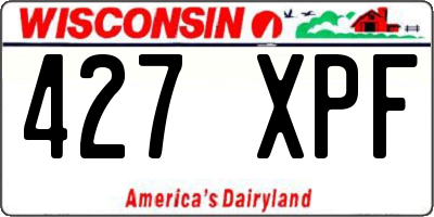 WI license plate 427XPF