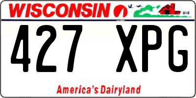 WI license plate 427XPG