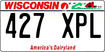 WI license plate 427XPL