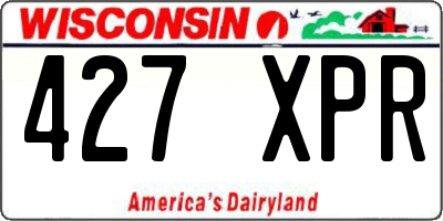 WI license plate 427XPR