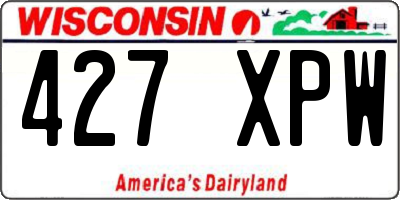 WI license plate 427XPW