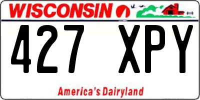 WI license plate 427XPY
