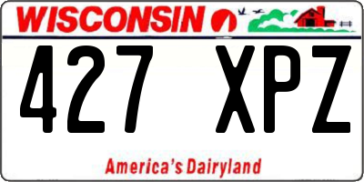 WI license plate 427XPZ