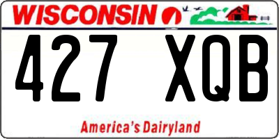 WI license plate 427XQB