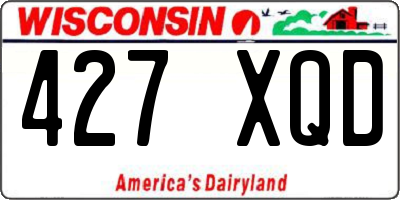 WI license plate 427XQD