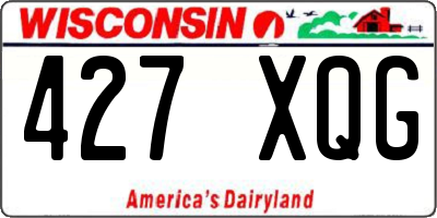 WI license plate 427XQG