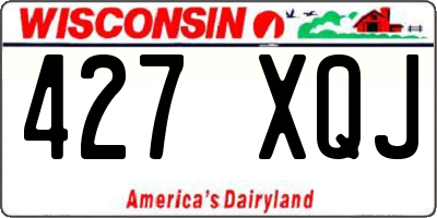 WI license plate 427XQJ