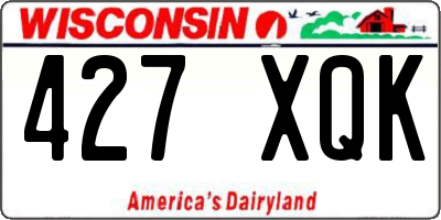 WI license plate 427XQK