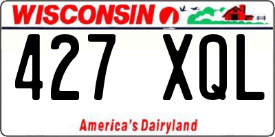 WI license plate 427XQL
