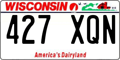 WI license plate 427XQN