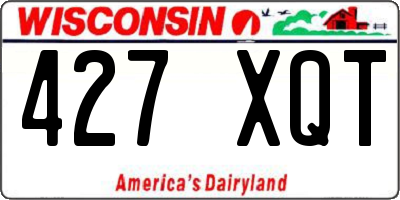 WI license plate 427XQT