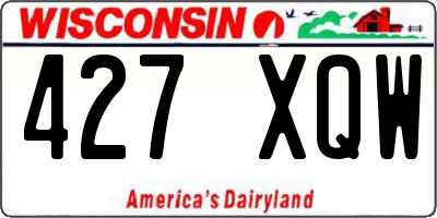 WI license plate 427XQW