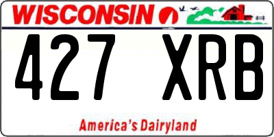 WI license plate 427XRB