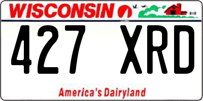 WI license plate 427XRD