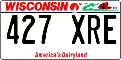 WI license plate 427XRE