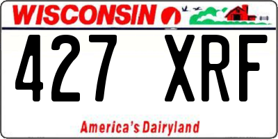 WI license plate 427XRF
