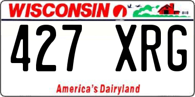 WI license plate 427XRG