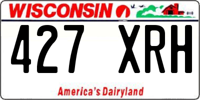 WI license plate 427XRH