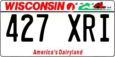 WI license plate 427XRI