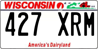 WI license plate 427XRM