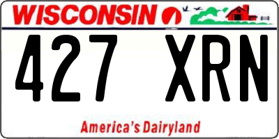 WI license plate 427XRN