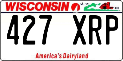 WI license plate 427XRP