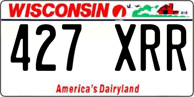 WI license plate 427XRR