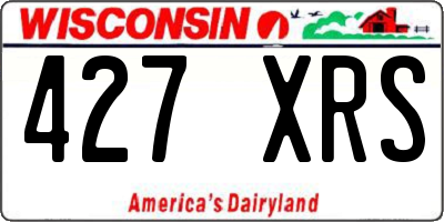 WI license plate 427XRS