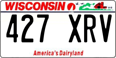 WI license plate 427XRV