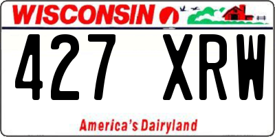 WI license plate 427XRW