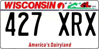 WI license plate 427XRX